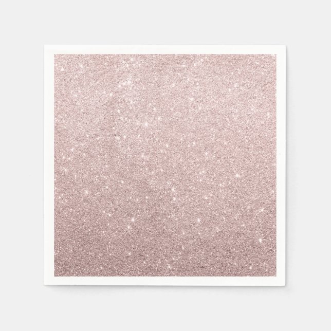 Rose Gold Glitzer Serviette (Vorderseite)