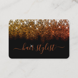 Rose Gold Glitzer Spark Berufliche Haarsträhne Visitenkarte