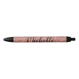 Rose Gold Glitzer Sparkle Modernes Personalisiert Kugelschreiber