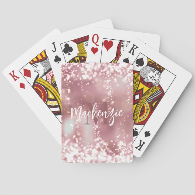 Rose Gold Glitzer Spielkarten (Rückseite)
