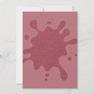 Rose Gold Glitzer Splash Einladung Custom