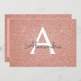 Rose Gold Glitzer Sweet 16 Save the Date Einladung