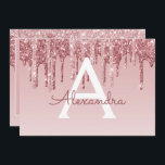 Rose Gold Glitzer Sweet 16 Save the Date Einladung<br><div class="desc">Rose Gold Sparkle und Tropfen Glitzer 16 . Geburtstag Monogram Name und Initial Save the Date Geburtstagsparty Einladung. Diese Einladung ist perfekt für die Rose Gold Sparkle Glitzer Sweet 16 Geburtstagsparty,  die in Rosa Rose Gold zu feiern suchen.</div>