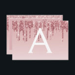 Rose Gold Glitzer Sweet 16 Save the Date Einladung<br><div class="desc">Rose Gold Sparkle und Tropfen Glitzer 16 . Geburtstag Monogram Name und Initial Save the Date Geburtstagsparty Einladung. Diese Einladung ist perfekt für die Rose Gold Sparkle Glitzer Sweet 16 Geburtstagsparty,  die in Rosa Rose Gold zu feiern suchen.</div>