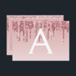 Rose Gold Glitzer Sweet 16 Save the Date Einladung<br><div class="desc">Rose Gold Sparkle und Tropfen Glitzer 16 . Geburtstag Monogram Name und Initial Save the Date Geburtstagsparty Einladung. Diese Einladung ist perfekt für die Rose Gold Sparkle Glitzer Sweet 16 Geburtstagsparty,  die in Rosa Rose Gold zu feiern suchen.</div>