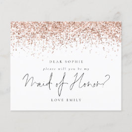 Rose Gold Glitzer Trauzeugin
