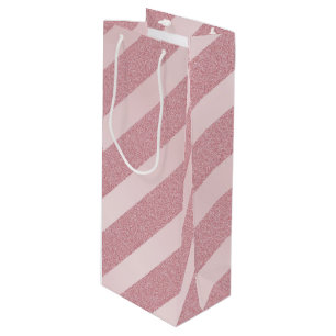 Rose Gold Glitzer Trendy Template Elegant Moderne Geschenktüte Für Weinflaschen
