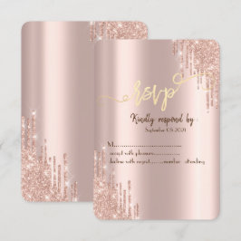 Rose Gold Glitzer Tropfen Gold UAWG Einladung