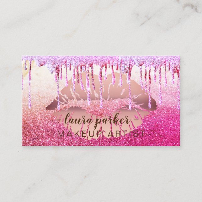 Rose Gold Glitzer Tropfen Livio Vacchini Gebäudes Visitenkarte (Vorderseite)