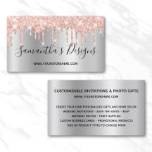 Rose Gold Glitzer Tropfen Silver Ombre Online Stor