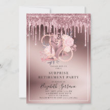 Rose Gold Glitzer Tropfen Überraschung Erlösen