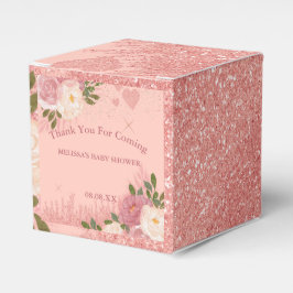 Rose Gold Glitzer und Glam Custom Geschenkschachtel