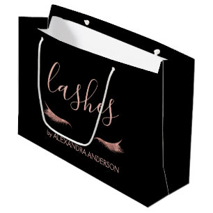 Rose Gold Glitzer und Sparkeln Eyelashes Große Geschenktüte