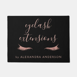 Rose Gold Glitzer und Sparkle Eyelash Extension Fußmatte