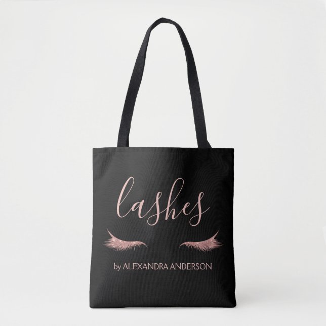 Rose Gold Glitzer und Sparkle Eyelash Extension Tasche (Vorderseite)