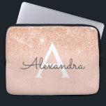 Rose Gold-Glitzer und Sparkle-Monogramm Laptopschutzhülle<br><div class="desc">Glam Rose Gold Ombre Imitate Glitzer und sparkle Moderne und elegante Monogram Case. Dieser Fall kann so angepasst werden,  dass er Ihren Anfangs- und Vornamen enthält.</div>