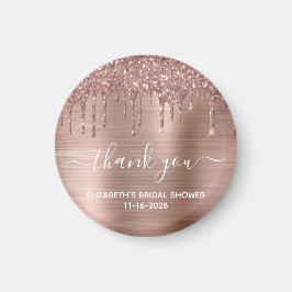 Rose Gold Glitzer Vielen Dank Party Dusche Gefalle Magnet
