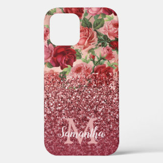 Rose Gold Glitzer Vintag Rosa Rosa Rosa Blüte Case-Mate iPhone Hülle