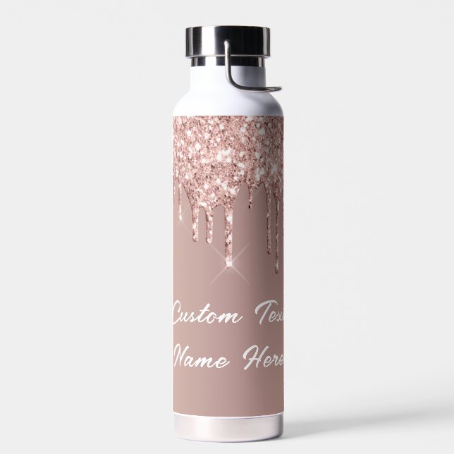 Rose Gold Glitzer Wasserflasche mit benutzerdefini Trinkflasche (Links)