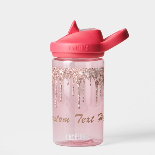 Rose Gold Glitzer Wasserflasche mit benutzerdefini Trinkflasche (Links)
