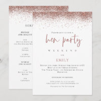 Rose Gold Glitzer Weekend Weinroute Henne Party
