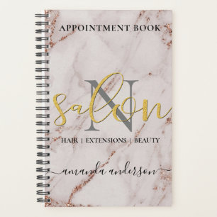Rose Gold & Gold Salon Terminkalender Planer