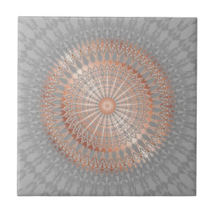 Rose Gold Graue Mandala Fliese