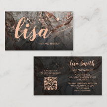 Rose Gold Graue Tinte Marmor Scan QR Code Geschäft