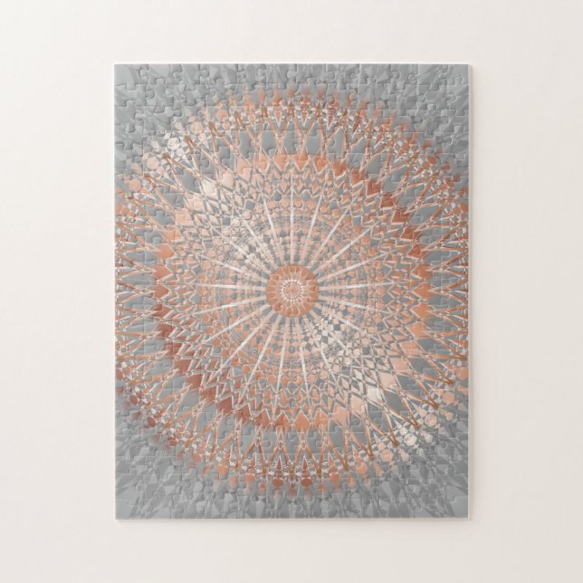 Rose Gold Gray Mandala (Vertikal)