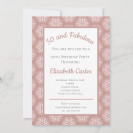 Rose Gold Gray & Pink 50 und fabelhafter Geburtsta