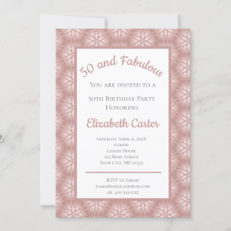 Rose Gold Gray & Pink 50 und fabelhafter Geburtsta