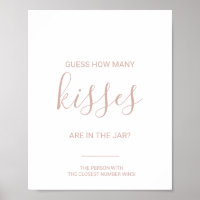Rose Gold Guess Wie viele Kisses Game