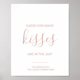 Rose Gold Guess Wie viele Kisses Game Poster