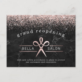 Rose Gold Hair Salon Grand Wiedereröffnung Covid S Postkarte