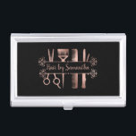 Rose Gold Hair Stylist Personalisiert Visitenkarten Dose<br><div class="desc">Dieses Design kann in dem Bereich personalisiert werden, der durch das Ändern des Fotos und/oder Textes zur Verfügung gestellt wird. Oder Sie können es anpassen, indem Sie den Mausklick auswählen, um weitere Optionen anzupassen, um die Farbe des Hintergrunds zu löschen oder zu ändern, Text hinzuzufügen, die Textfarbe oder den Stil...</div>