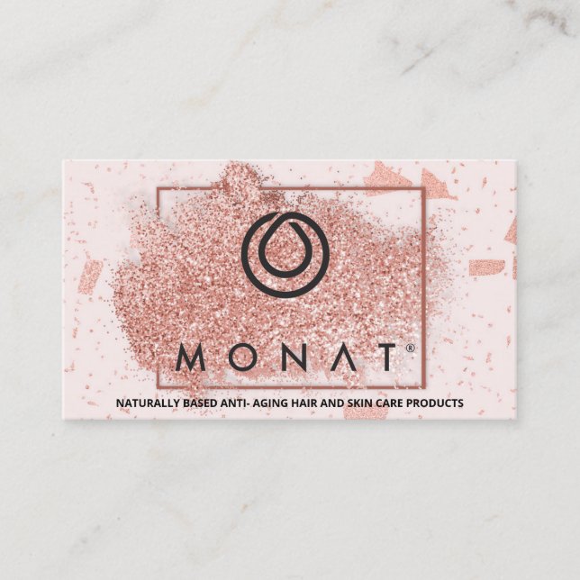 Rose Gold Handelskarte Visitenkarte (Vorderseite)