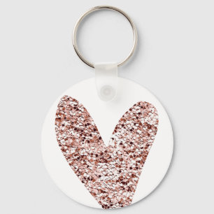 Rose Gold Heart Clipart Niedlich Heart Glitzer Des Schlüsselanhänger