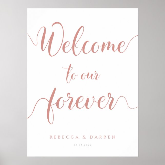 Rose Gold Herzlich willkommen auf unserem Eileisze Poster (Vorne)
