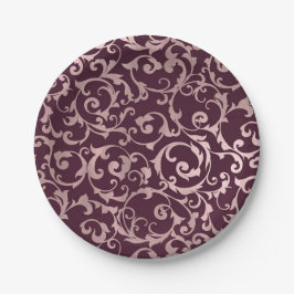 Rose Gold Himbeere Wine Moderne Kunst, Dichtung un Pappteller