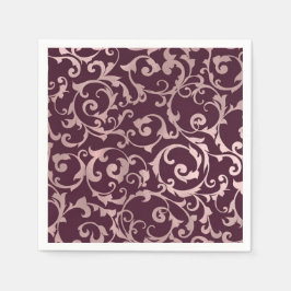 Rose Gold Himbeere Wine Moderne Kunst, Dichtung un Serviette