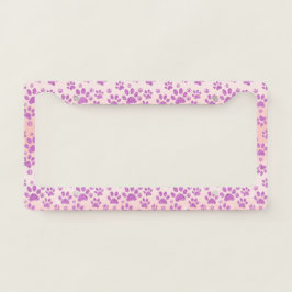 Rose Gold Hintergrund Lila Glitzer Paw Prints