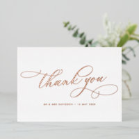 Rose Gold Hochzeit Dankeschön Karte