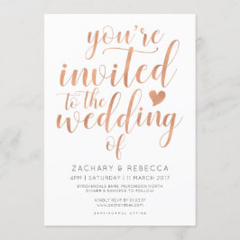 Rose Gold Hochzeit Einladung Blush