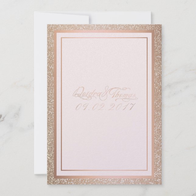 Rose Gold Hochzeit Einladungen (Vorderseite)