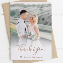 Rose Gold Hochzeit Foto Flat Vielen Dank Karten