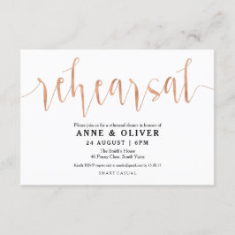 Rose Gold Hochzeit Probe Dinner Einladungen