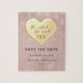 Rose Gold Hochzeit speichern das Datum