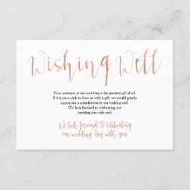 Rose Gold Hochzeit wünschend gut Begleitkarte