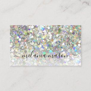 Rose Gold Holographic Glitzer Makeup Hair Elegant Visitenkarte