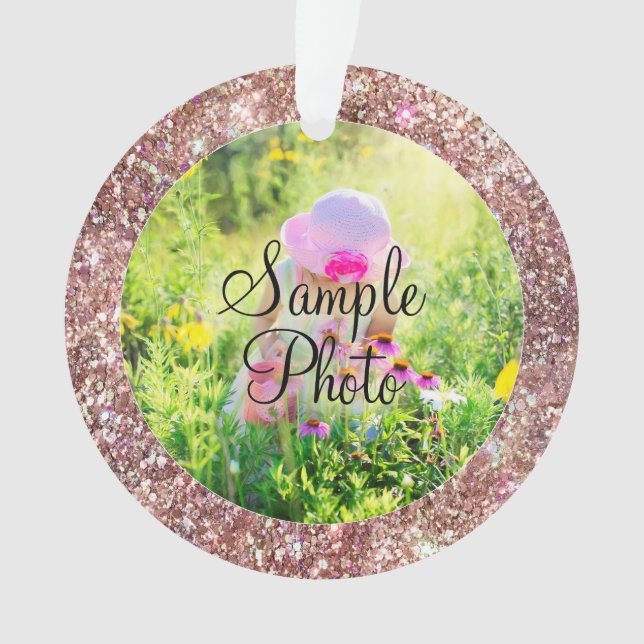 Rose Gold Holographic Parties scintillant Circle p (devant)